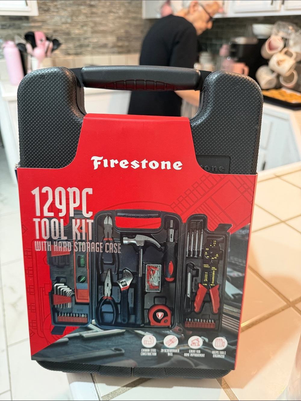 Firestone 129pc Tool Kit - Red and Black